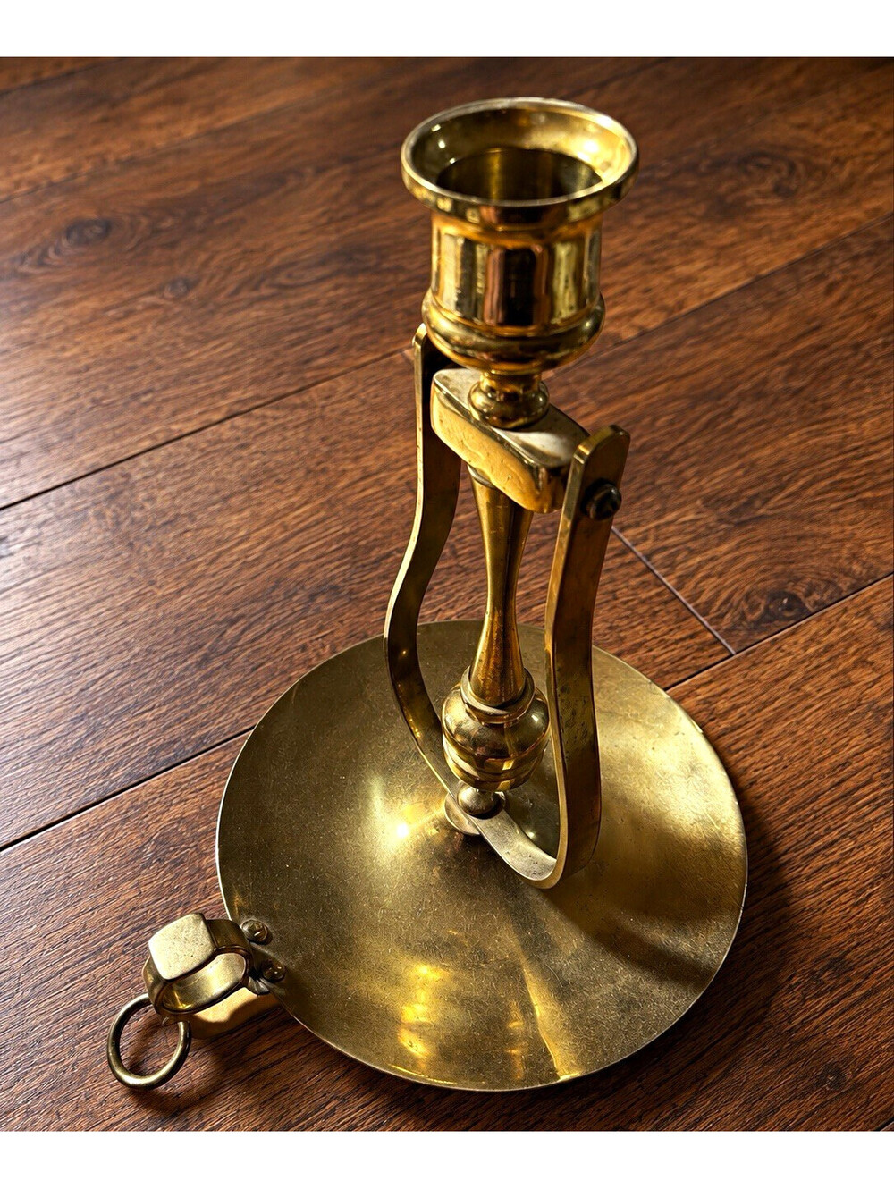 Vintage Valsan Brass Chamberstick Candle Holder Portugal Mid Century Modern MCM